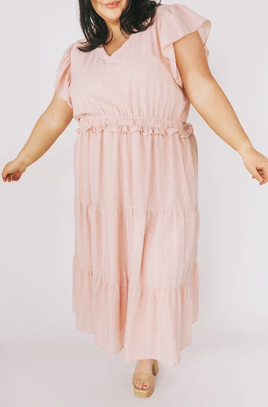 PLUS SIZE - Radiant Rose Dress Plus Size Dressy