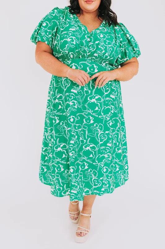 PLUS SIZE - Meadow Bloom Dress Plus Size Party