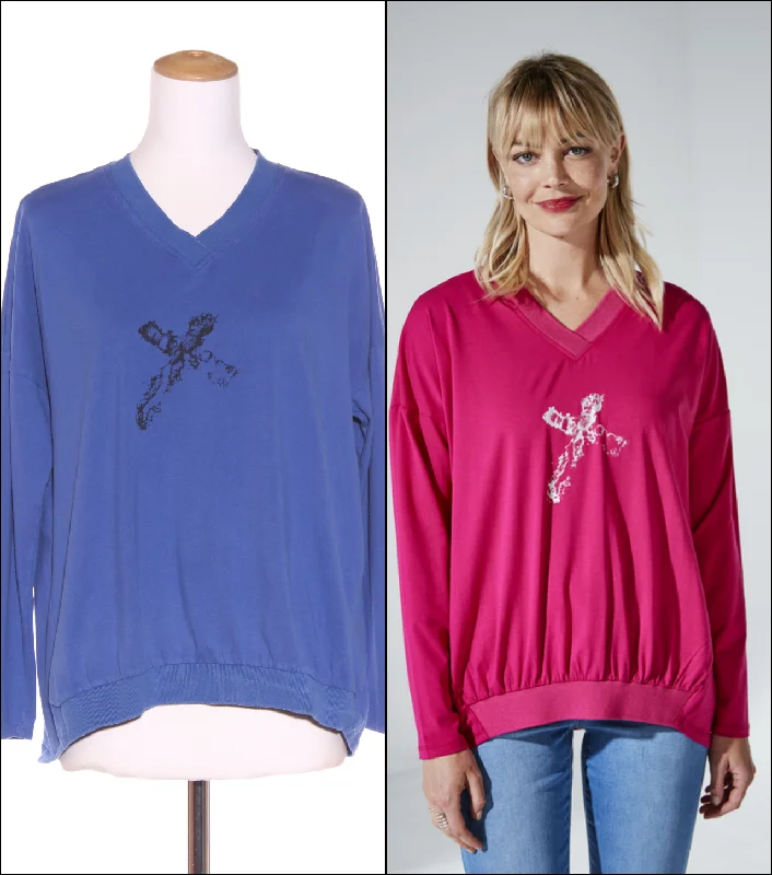 DUO - Nimes top - Cobalt! 14 Casual Sweatshirts for Women