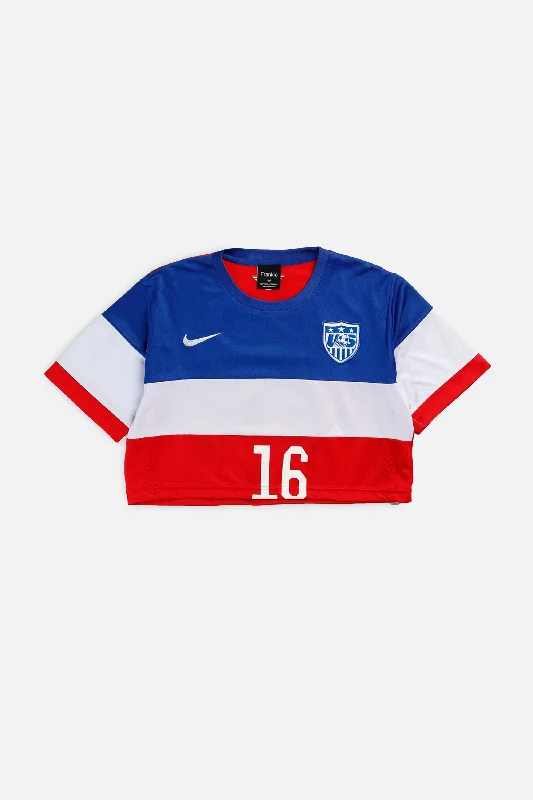 Rework Crop USA Soccer Jersey - M Cozy Sweatshirts for Fall