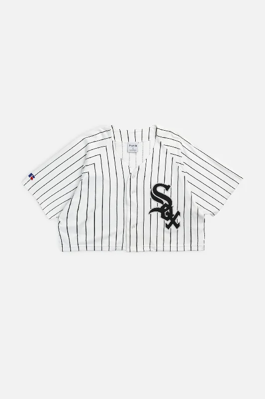 Rework Crop Chicago White Sox MLB Jersey - L Cozy Sweatshirt Design