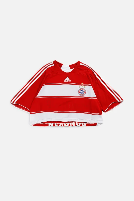 Rework Crop Munich Soccer Jersey - XL Cotton Hoodie Sweatshirt