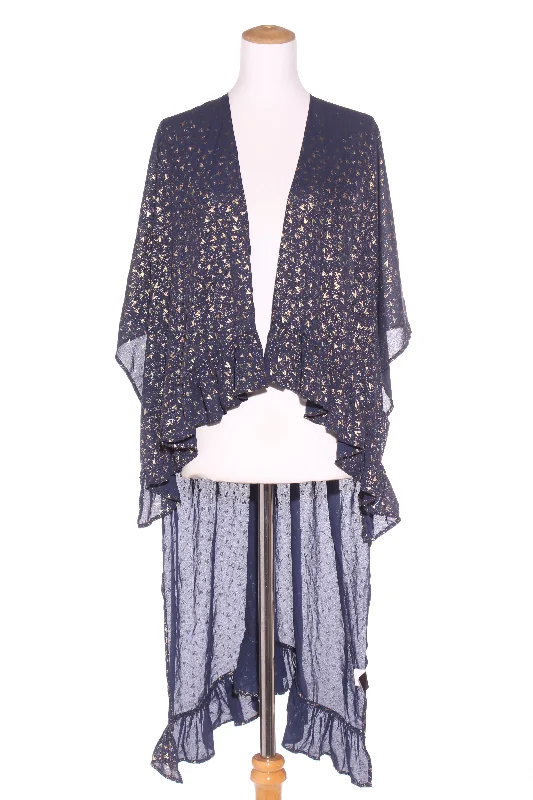 AUGUSTINE - Heart print ruffle trim kimono! 8-16 Fashion Hoodie Sweatshirt