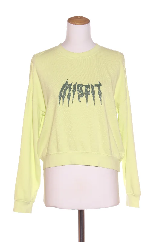 MISFIT - Lime cotton crop sweater! 10-12 Sporty Sweatshirts for Women