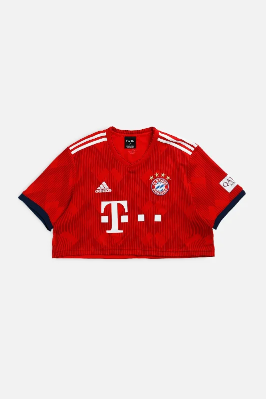 Rework Crop Munich Soccer Jersey - L Basic Hoodie Sweatshirt