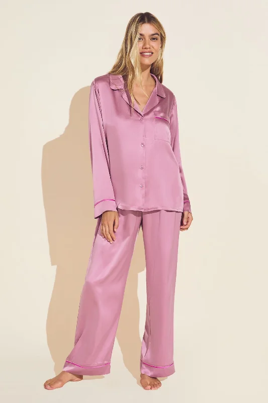 Inez Washable Silk Long PJ Set Sleepwear pajama sets