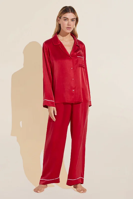 Inez Washable Silk Long PJ Set Best pajama sets for relaxing weekends