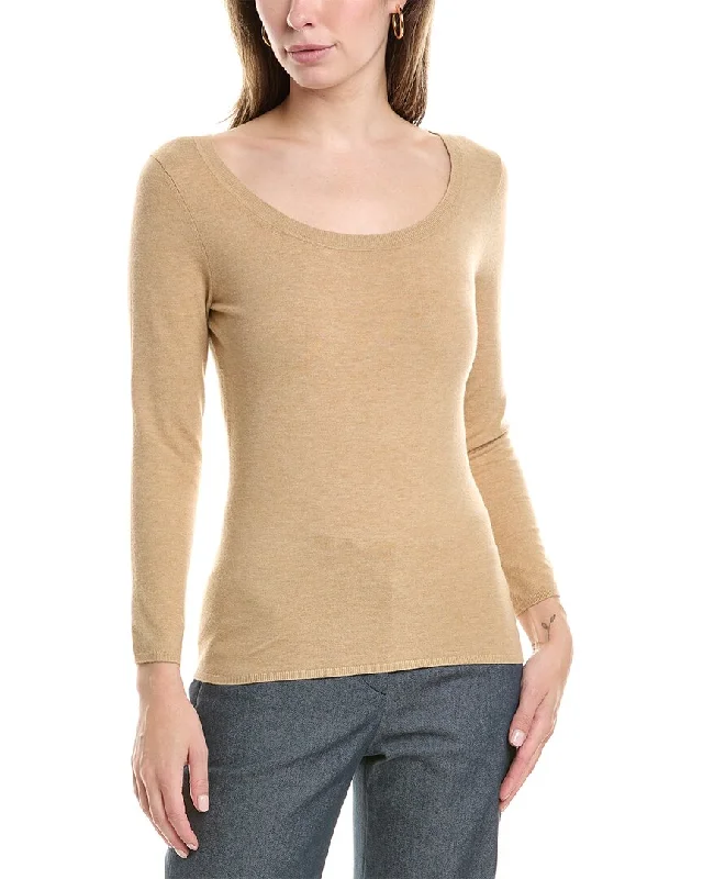 St. John Scoop Sweater Minimalist sweaters