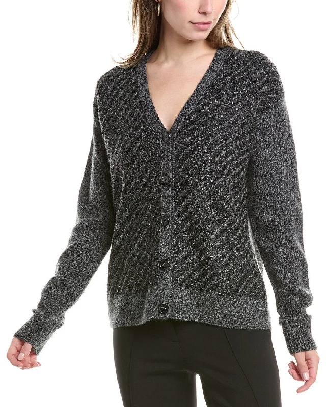 St. John Wool & Cashmere-Blend Cardigan North Face sweaters