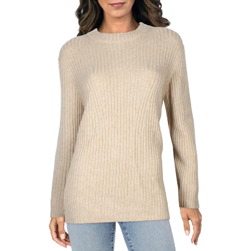 Womens Wool Mock Neck Pullover Sweater Breathable sweaters