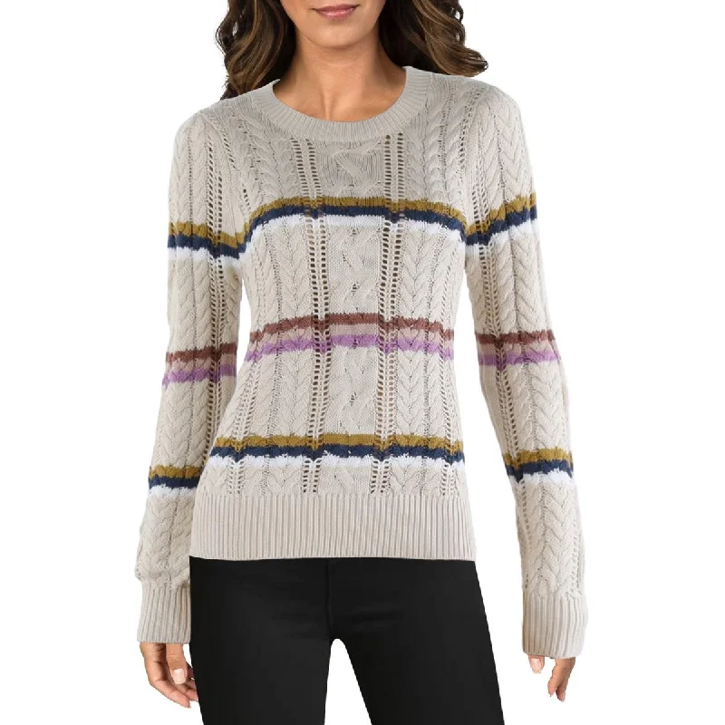 Rossini Womens Open Stitch Crewneck Pullover Sweater Party sweaters