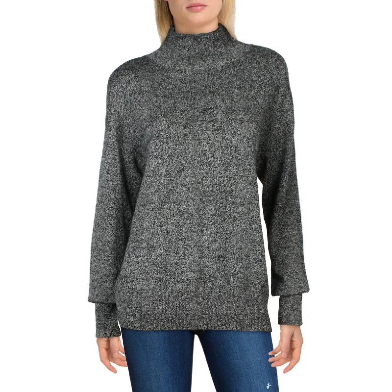 Womens Cashmere Knit Mock Turtleneck Sweater Sporty sweaters