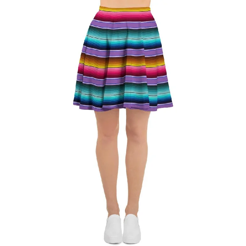 Mexican Baja Serape Women's Skirt Earthy tone unclassified skirts