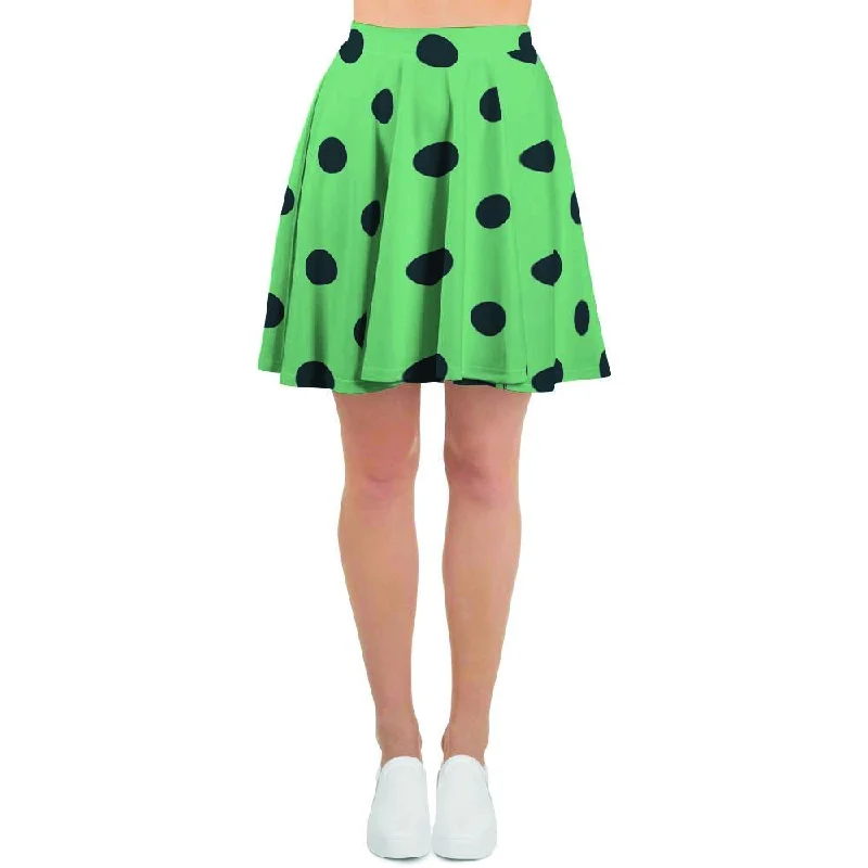 Mint And Green Polka Dot Women's Skirt Side-tie unclassified skirts