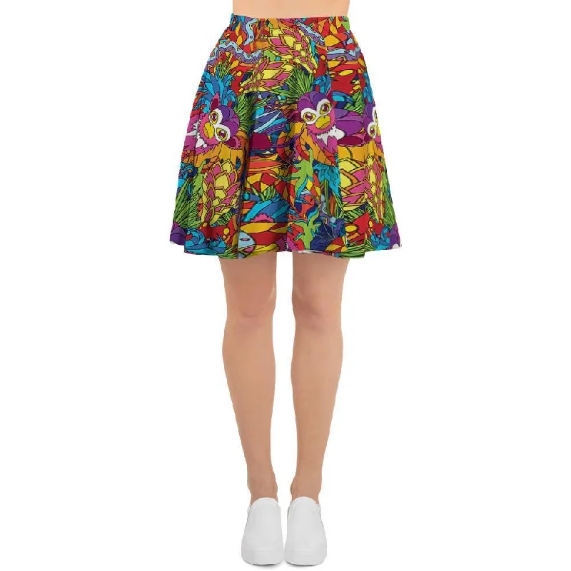 Monkey Trippy Psychedelic Women's Skirt Affordable unclassified skirts