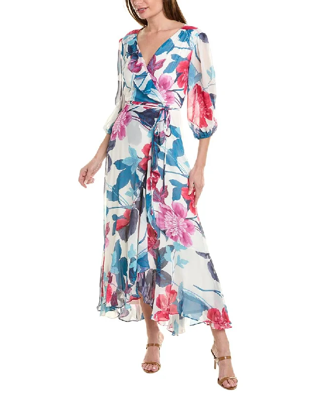 Maison Tara Chiffon Maxi Dress Ruffle Maxi Skirt