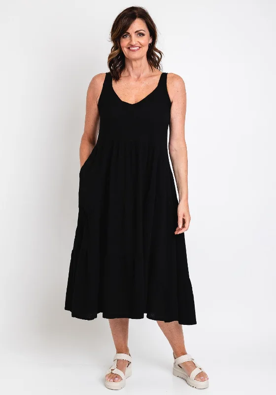 One Life Mar Sleeveless Maxi Dress, Black Elegant Maxi Look