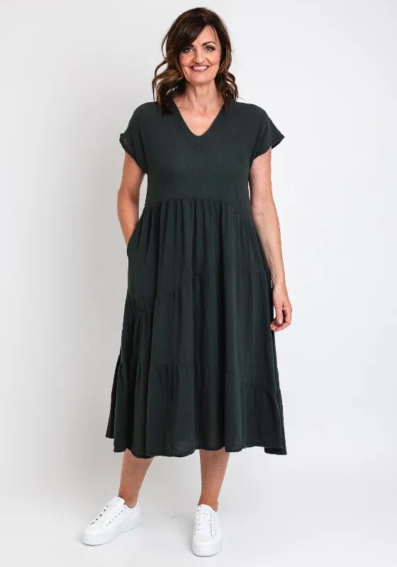 One Life Toucan Tiered Smock Maxi Dress, Juniper Formal Maxi Skirt