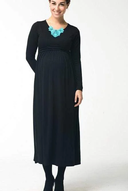 Mara Maxi Dress Black Pleated Maxi Skirt