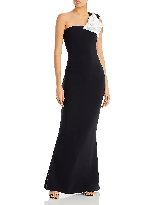 Womens Bow Long Evening Dress Slim-fit Maxi Skirt