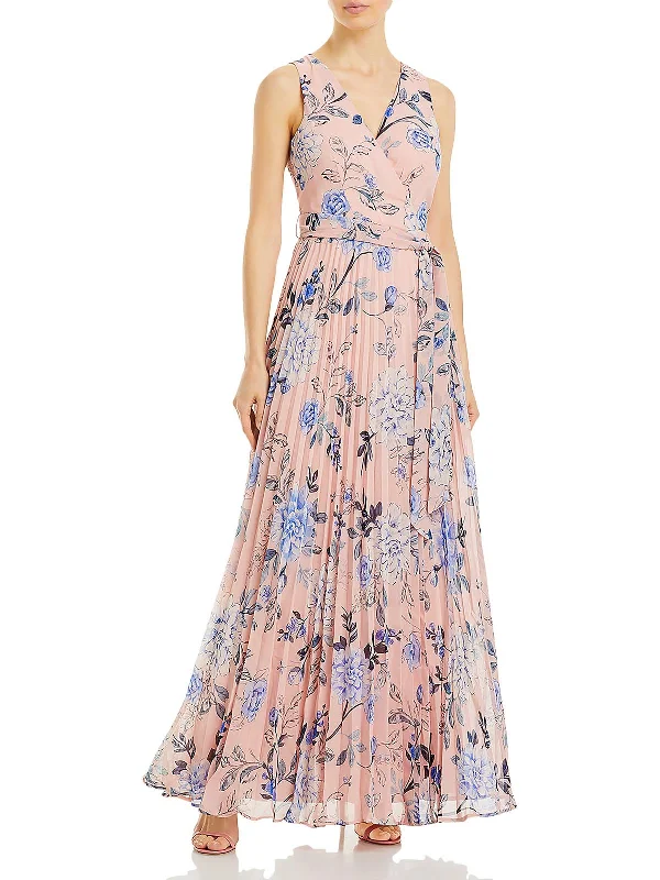 Womens Chiffon Floral Maxi Dress Soft Maxi Dress