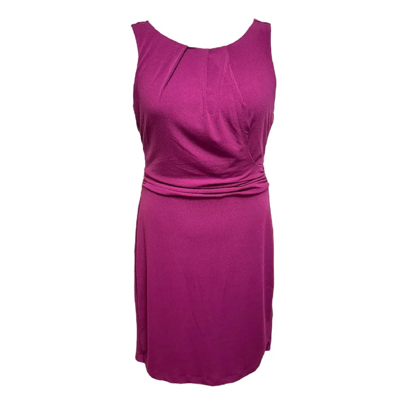 Dress Casual Midi By Ann Taylor In Purple, Size: M Cozy Midi Dress