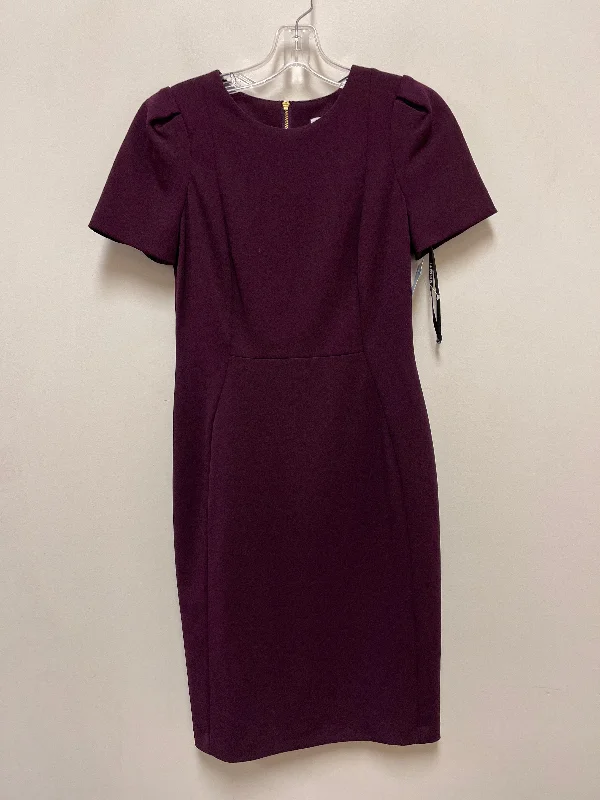 Dress Casual Midi By Calvin Klein In Purple, Size: S Tulle A-line Skirt