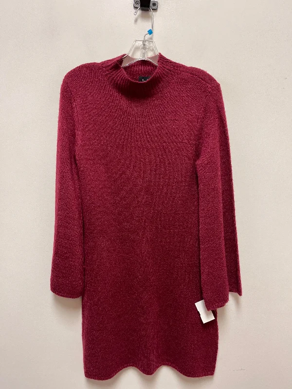 Dress Sweater By Bardot In Red, Size: L Fitted Sweater Gown