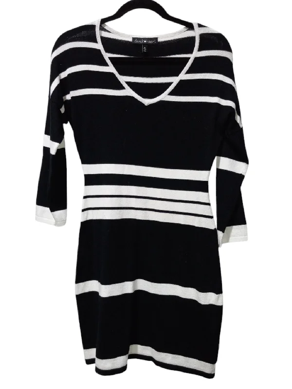 Dress Sweater By Derek Heart In Black & White, Size: M Sweater Dress Trendy