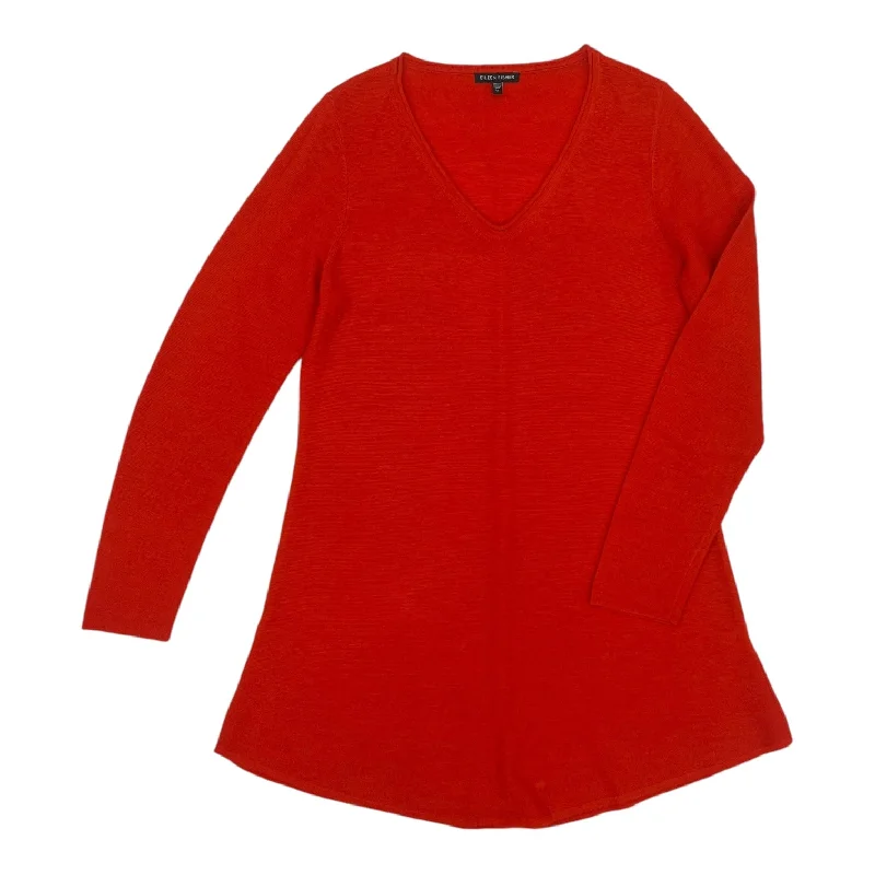 Dress Sweater By Eileen Fisher In Orange, Size:M Holiday Sweater Dress