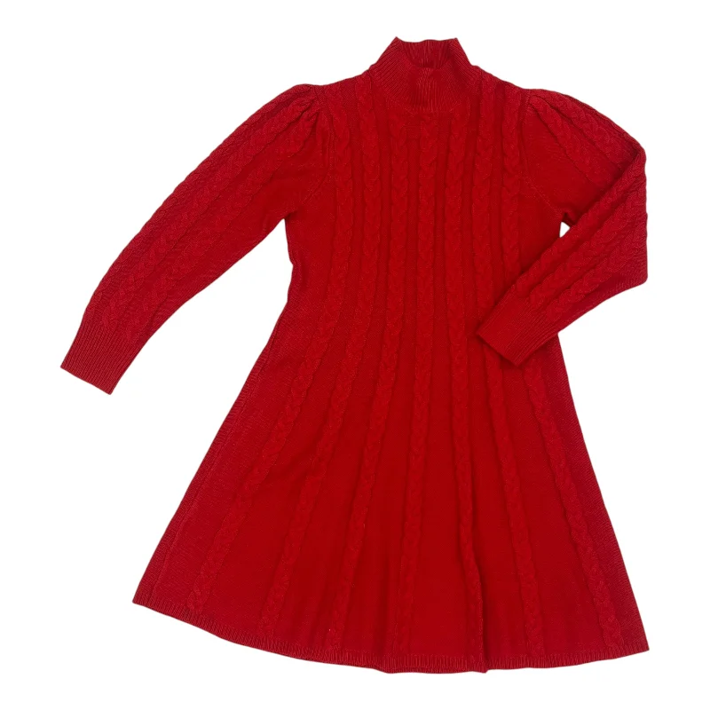 Dress Sweater By Jessica Howard In Red, Size:Lp Casual Sweater Dress