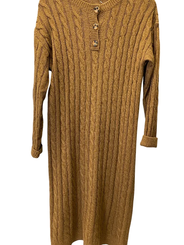 Dress Sweater By Shein In Brown, Size: S Oversized Sweater Dress