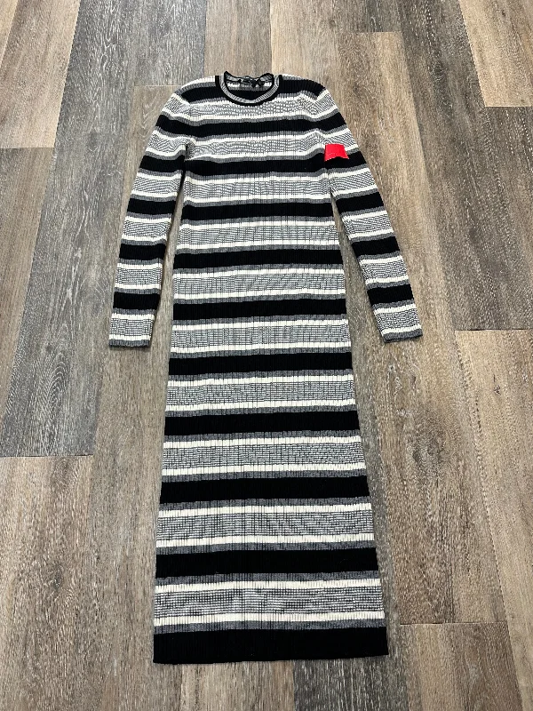 Dress Sweater By Theory In Striped Pattern, Size: S Turtleneck Knit Dress