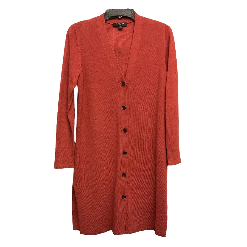 Dress Sweater By Ann Taylor In Orange, Size:M Sweater Dress Glam