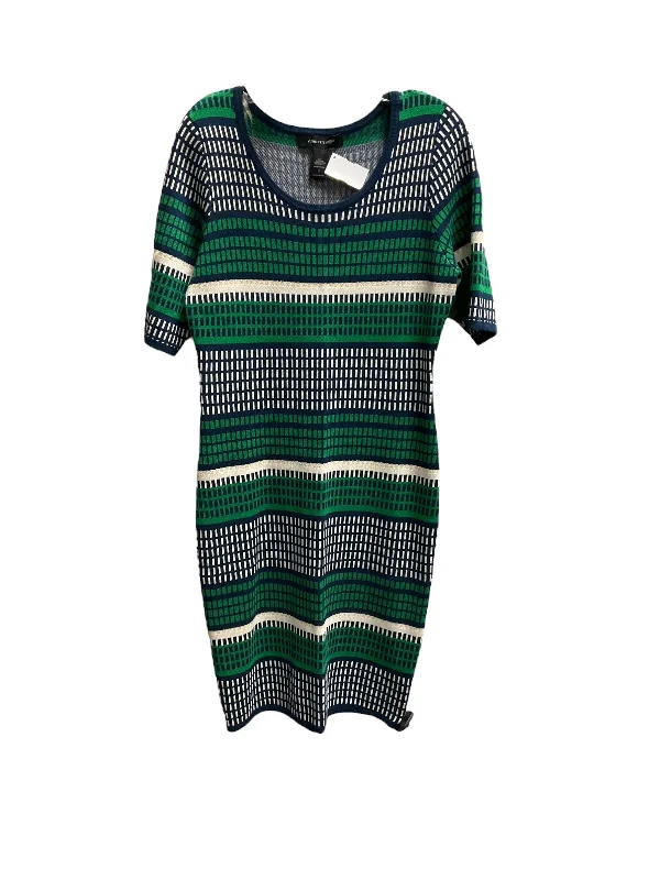 Dress Sweater By Ashley Stewart In Blue & Green, Size: 12 Long Sleeve Sweater