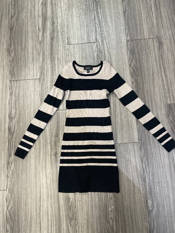 Dress Sweater By Bcx In Striped Pattern, Size: Xs Long Sleeve Sweater Dress