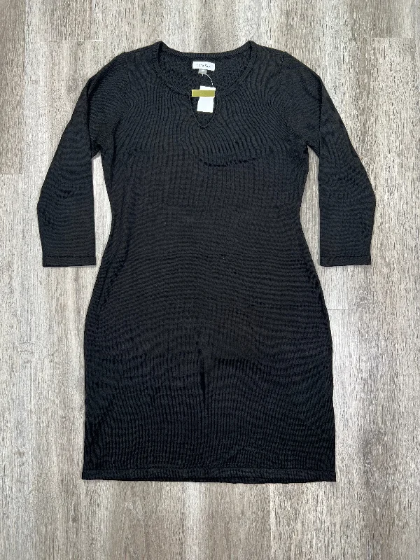 Dress Sweater By Calvin Klein In Black, Size: L Classic Knit Sweater