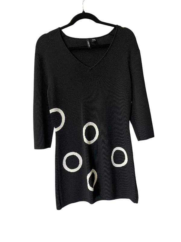 Dress Sweater By Cmc In Black & White, Size: L Casual Sweater Gown