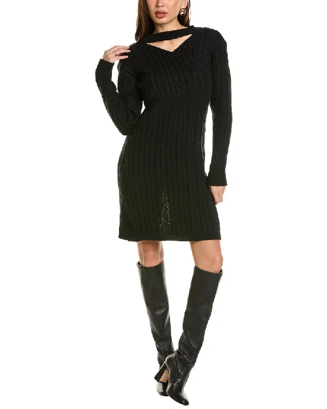 JL LUXE Sweaterdress Cozy Knit Sweater Dress