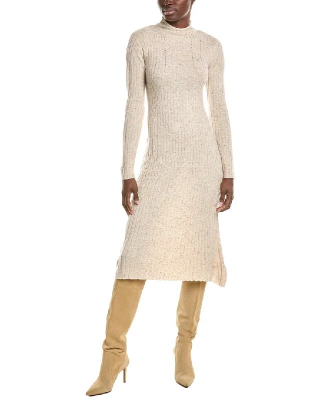 Patrizia Pepe Wool-Blend Sweaterdress Turtleneck Knit Dress