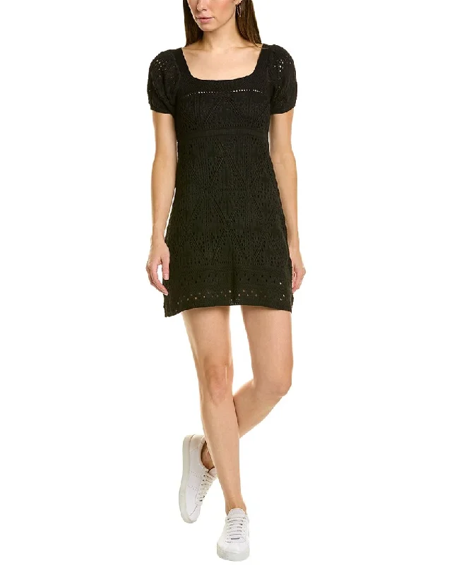 Reveriee Pointelle Sweaterdress Holiday Sweater Dress