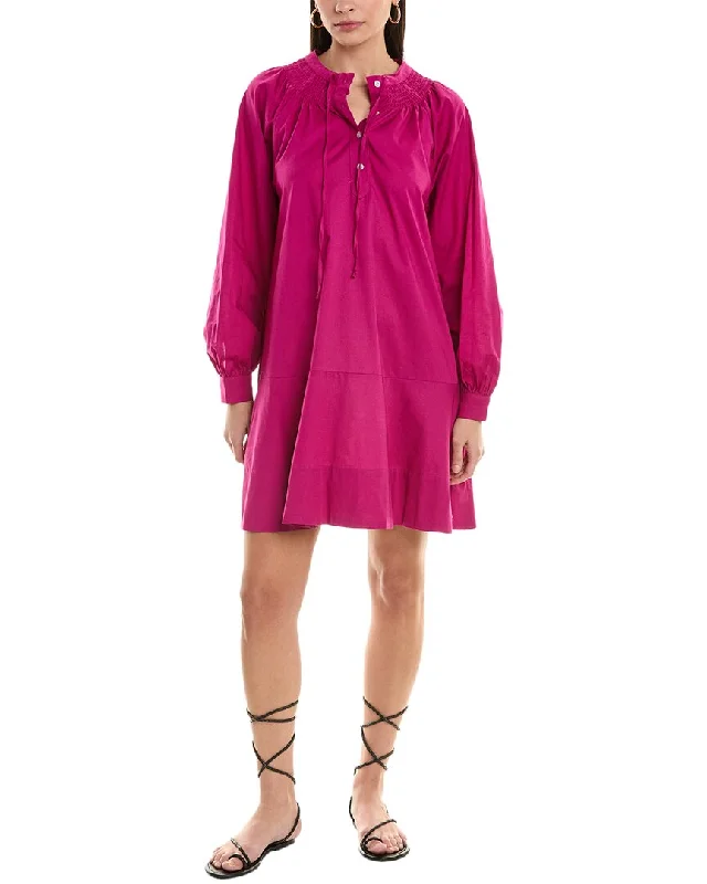 ALPHA STUDIO A-Line Shirtdress Boho Shirt Dress