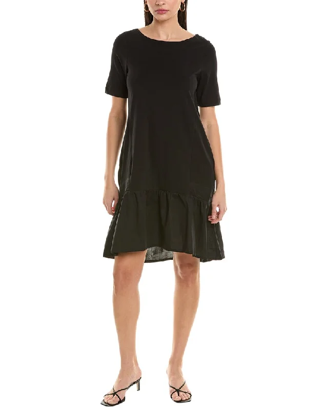 ALPHA STUDIO T-Shirt Dress Pleated Shirt Dress