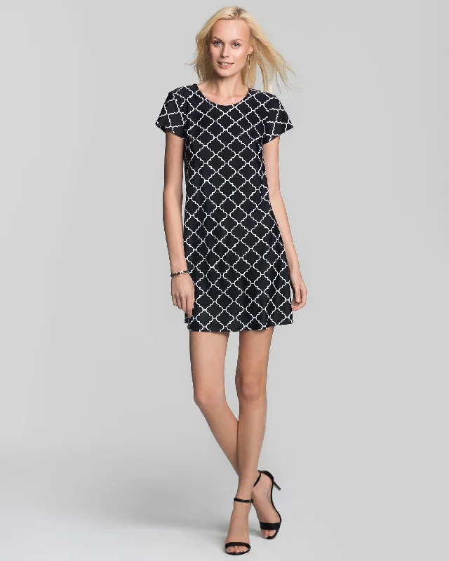 Ibiza T-Shirt Dress in Terrace Tiles Flowy Shirt Dress