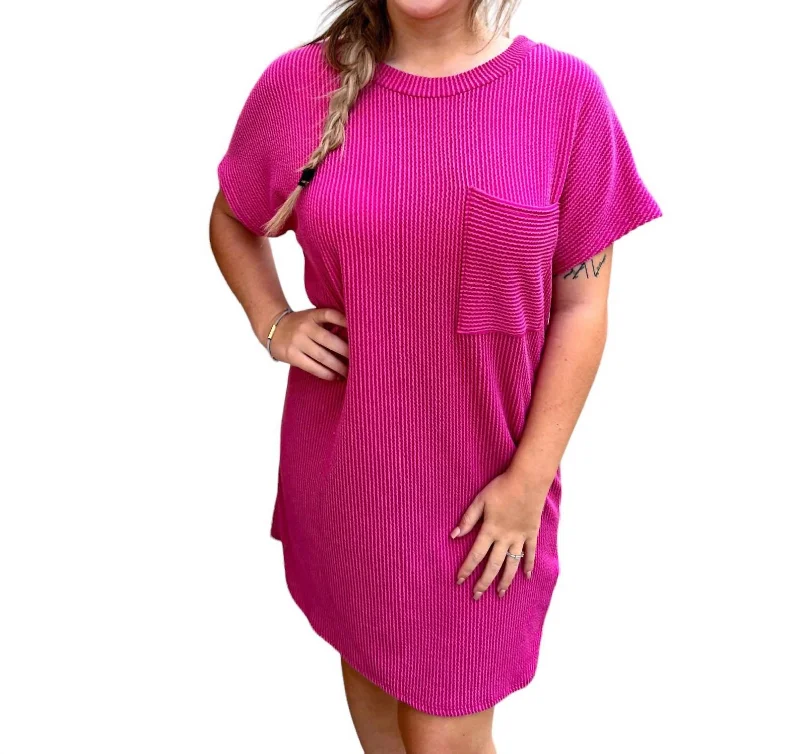 Maggie Tee Shirt Dress In Orchid Plaid Shirt Dress