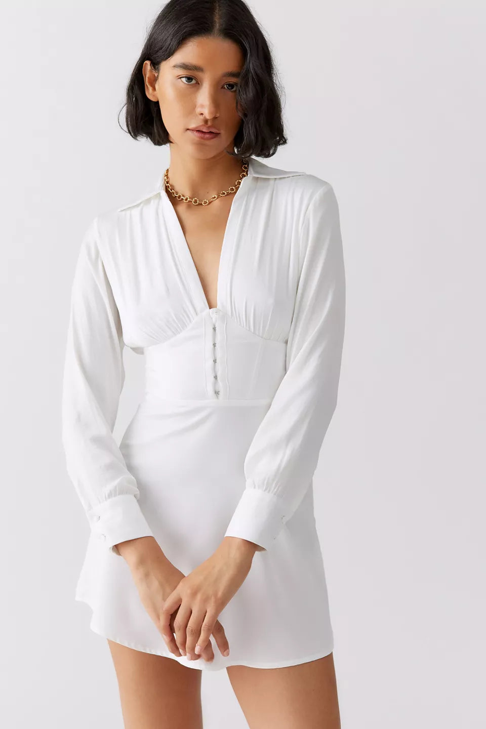 Shirt Dress White Casual Shirt Dress